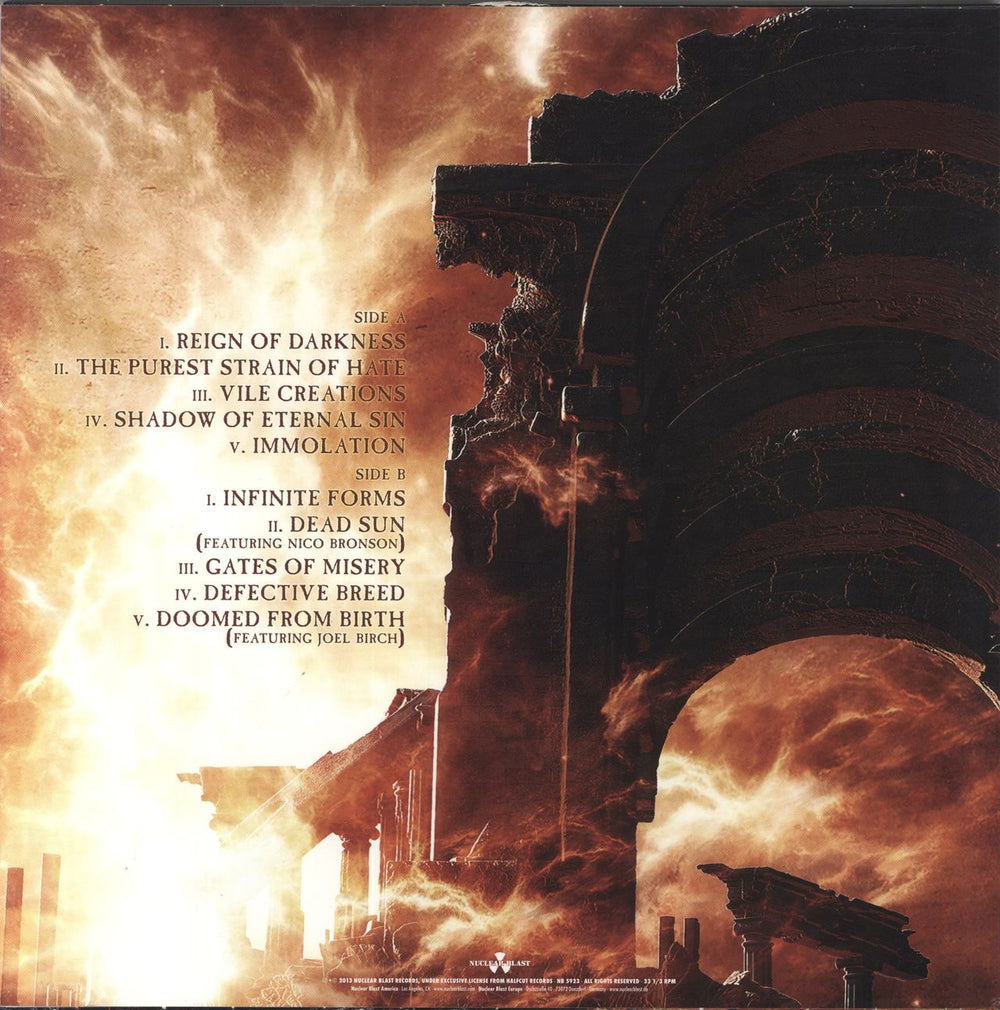 Thy Art Is Murder Hate - Clear with Red Blob Vinyl German vinyl LP album (LP record)