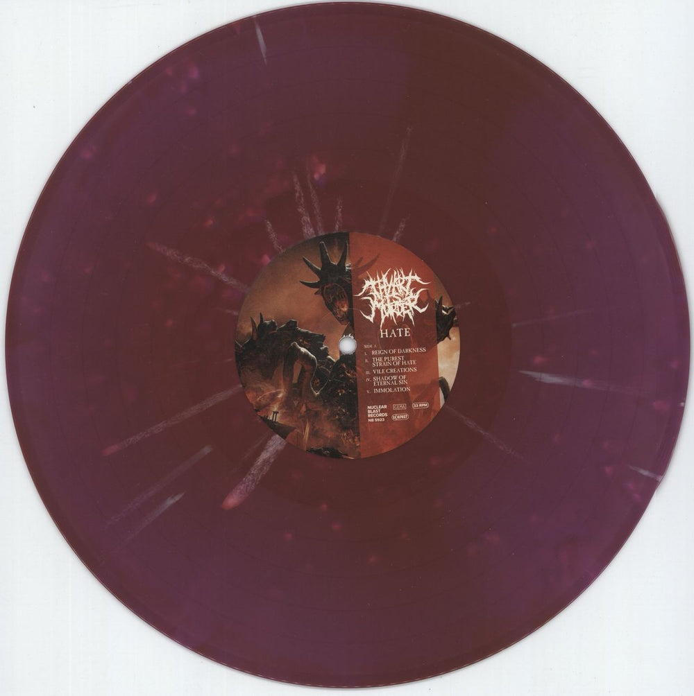 Thy Art Is Murder Hate - Purple & Red Swirl W/ White Splatter Vinyl US vinyl LP album (LP record) 070LPHA880131