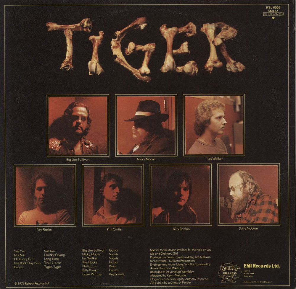 Tiger (70s) Tiger - Original - A1/B1 - Factory Sample UK vinyl LP album (LP record)