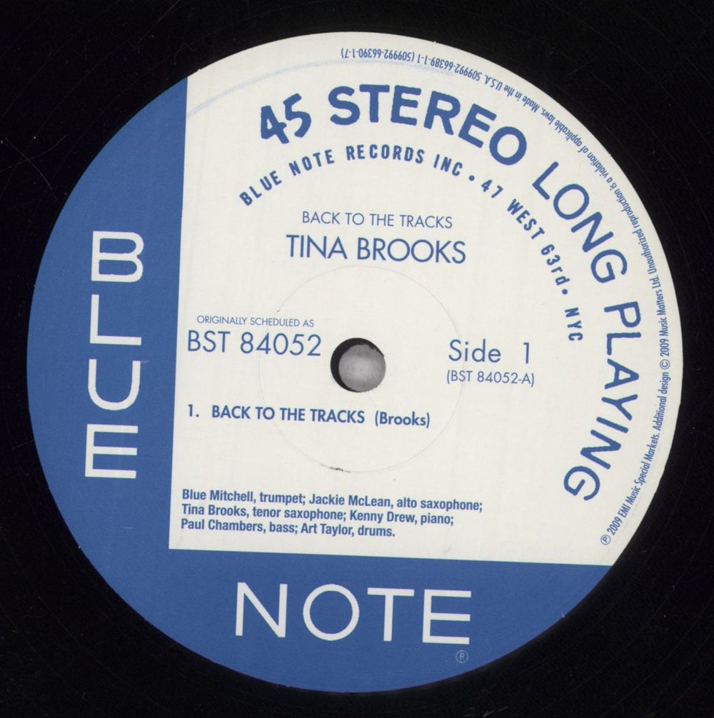 Tina Brooks Back To The Tracks - 45RPM 180 Gram + Numbered US 2-LP vinyl record set (Double LP Album) INB2LBA728460