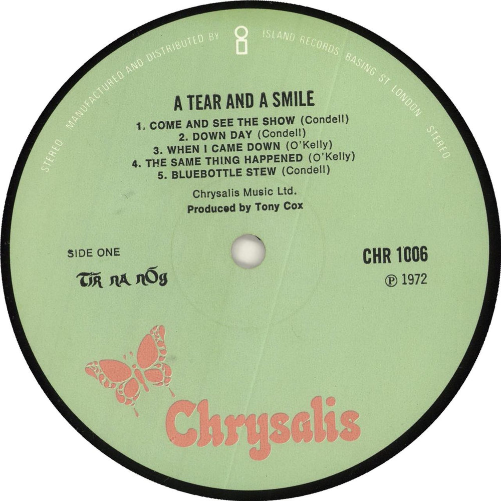 Tir Na Nog A Tear And A Smile - 1st UK vinyl LP album (LP record)