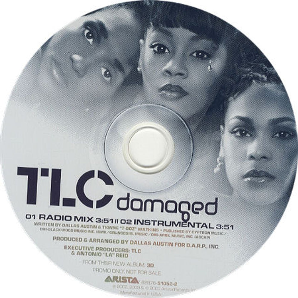 TLC Damaged US Promo CD single (CD5 / 5") 51052-2