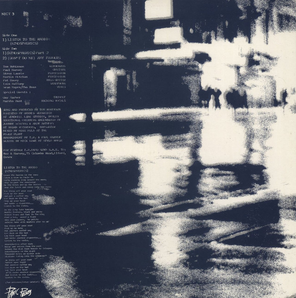 Tom Robinson Listen To The Radio (Atmospherics) UK 12" vinyl single (12 inch record / Maxi-single)