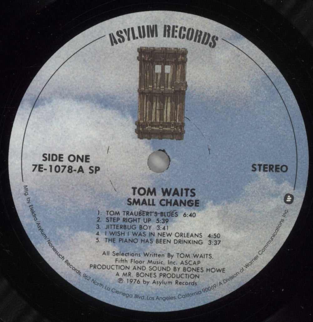 Tom Waits Small Change US Promo vinyl LP album (LP record) TMWLPSM880275