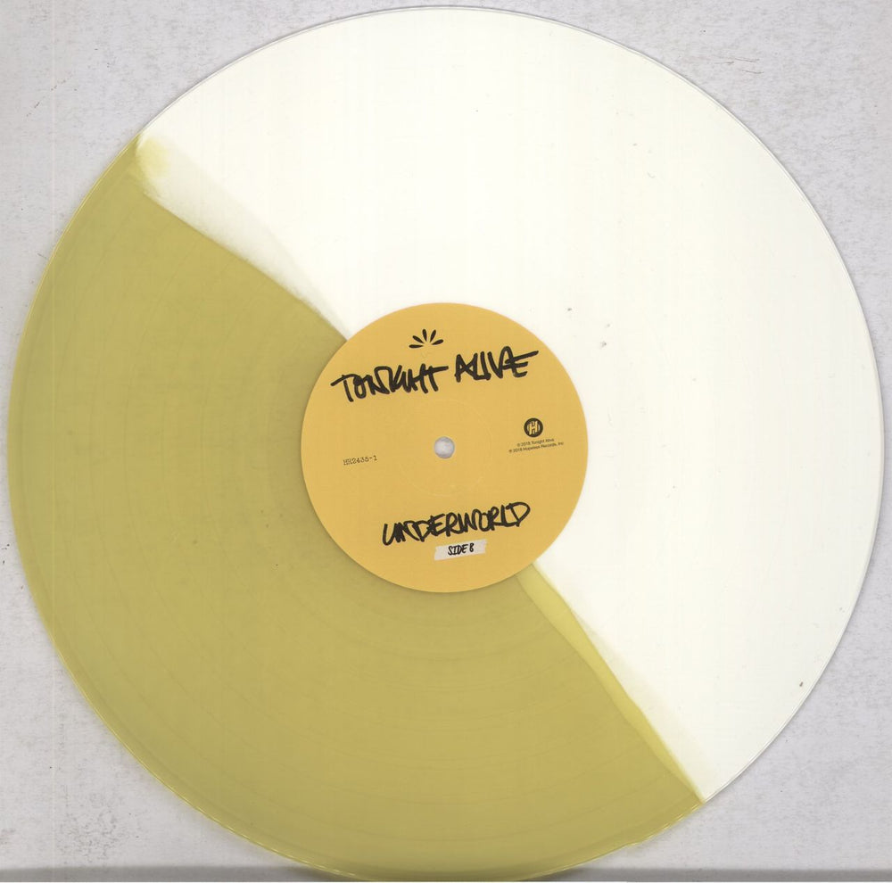 Tonight Alive Underworld - 'Gold' & White Split Vinyl UK vinyl LP album (LP record) 680LPUN834931