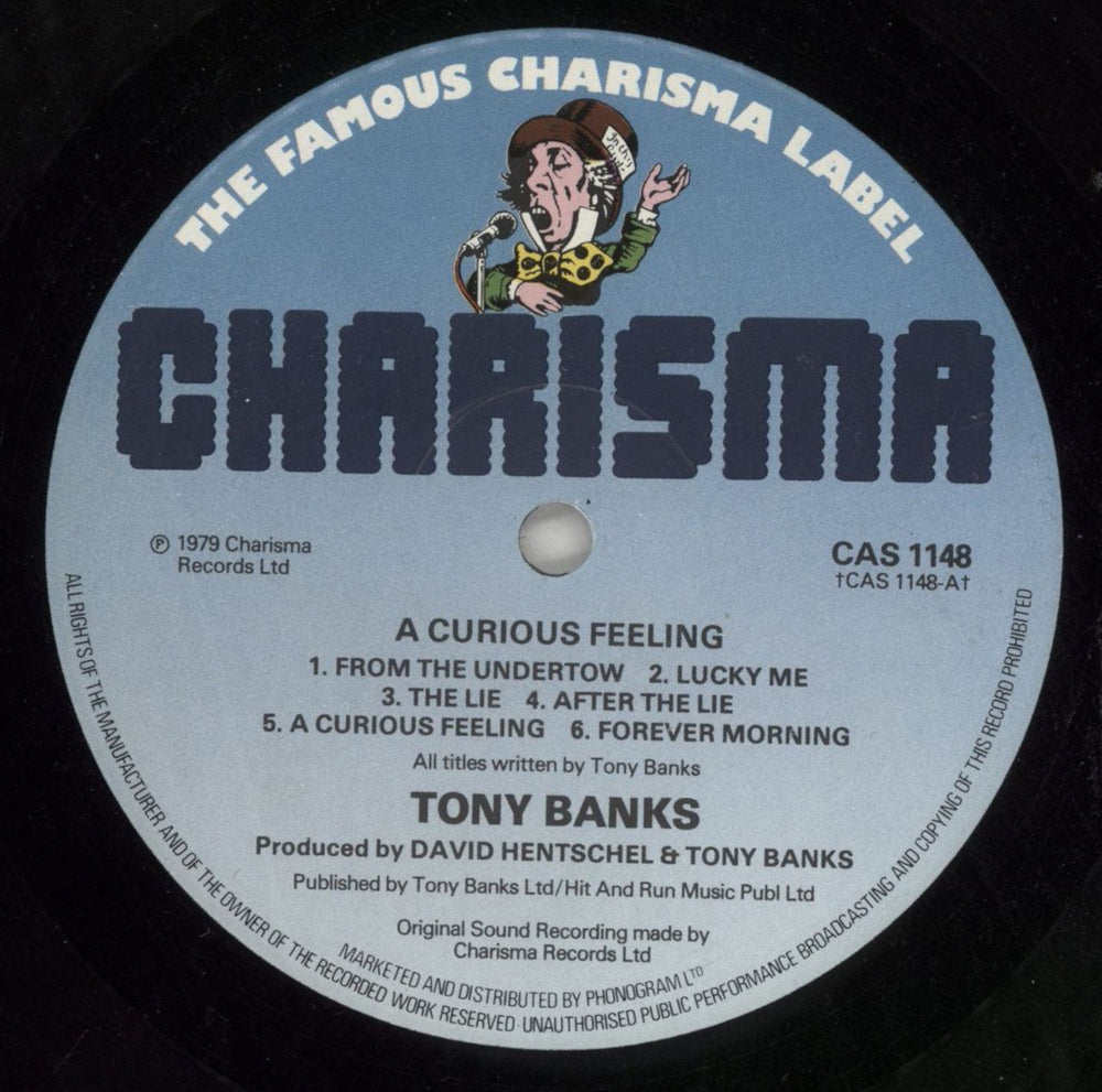 Tony Banks A Curious Feeling UK vinyl LP album (LP record) BNKLPAC186441