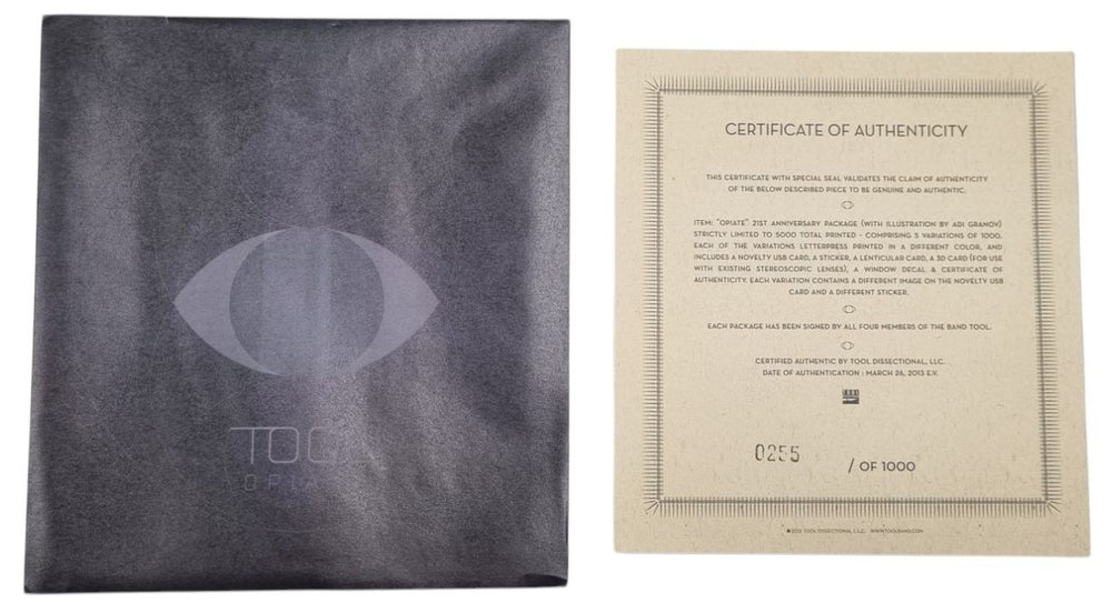 Tool Opiate  - 21st Anniversary - Version 4 - Autographed US CD album (CDLP)