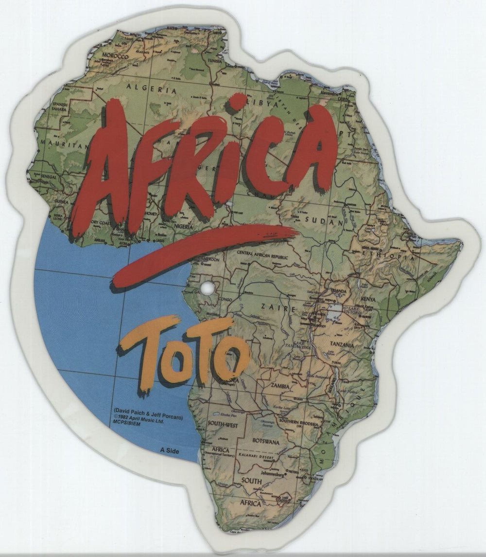 Toto Africa UK shaped picture disc (picture disc vinyl record) CBSA11-2510