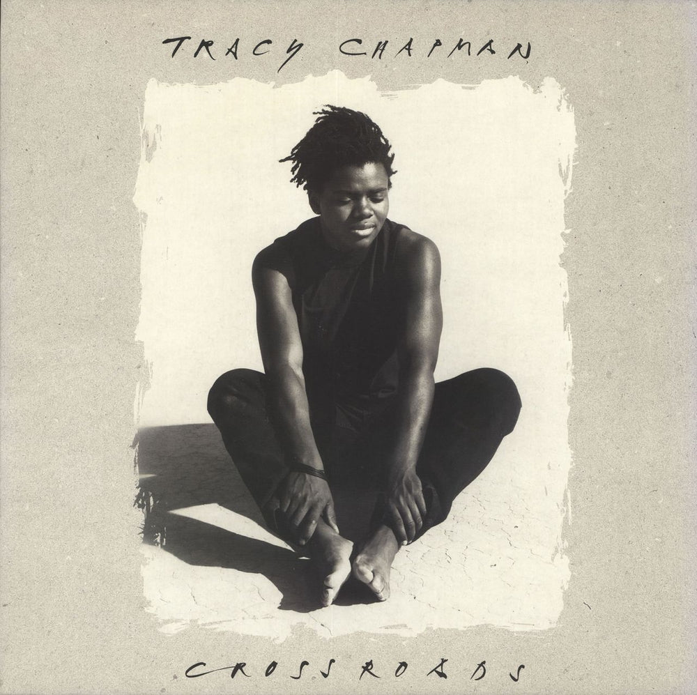 Tracy Chapman Crossroads + Lyric Sheet UK vinyl LP album (LP record) EKT61