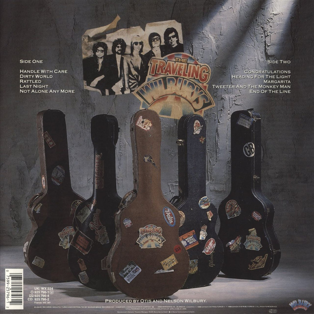 Traveling Wilburys Volume One UK vinyl LP album (LP record) 075992579612