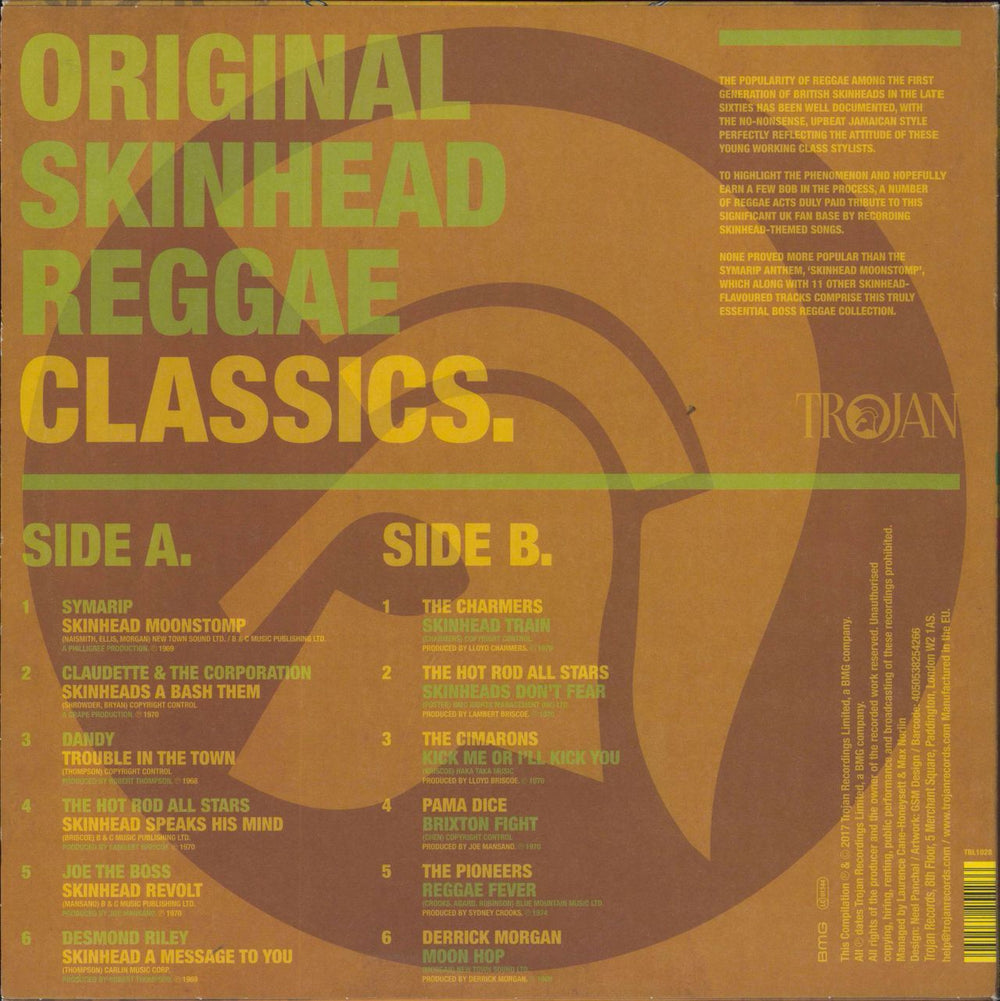 Trojan Records Original Skinhead Reggae Classics - VG UK vinyl LP album (LP record) 4050538254266