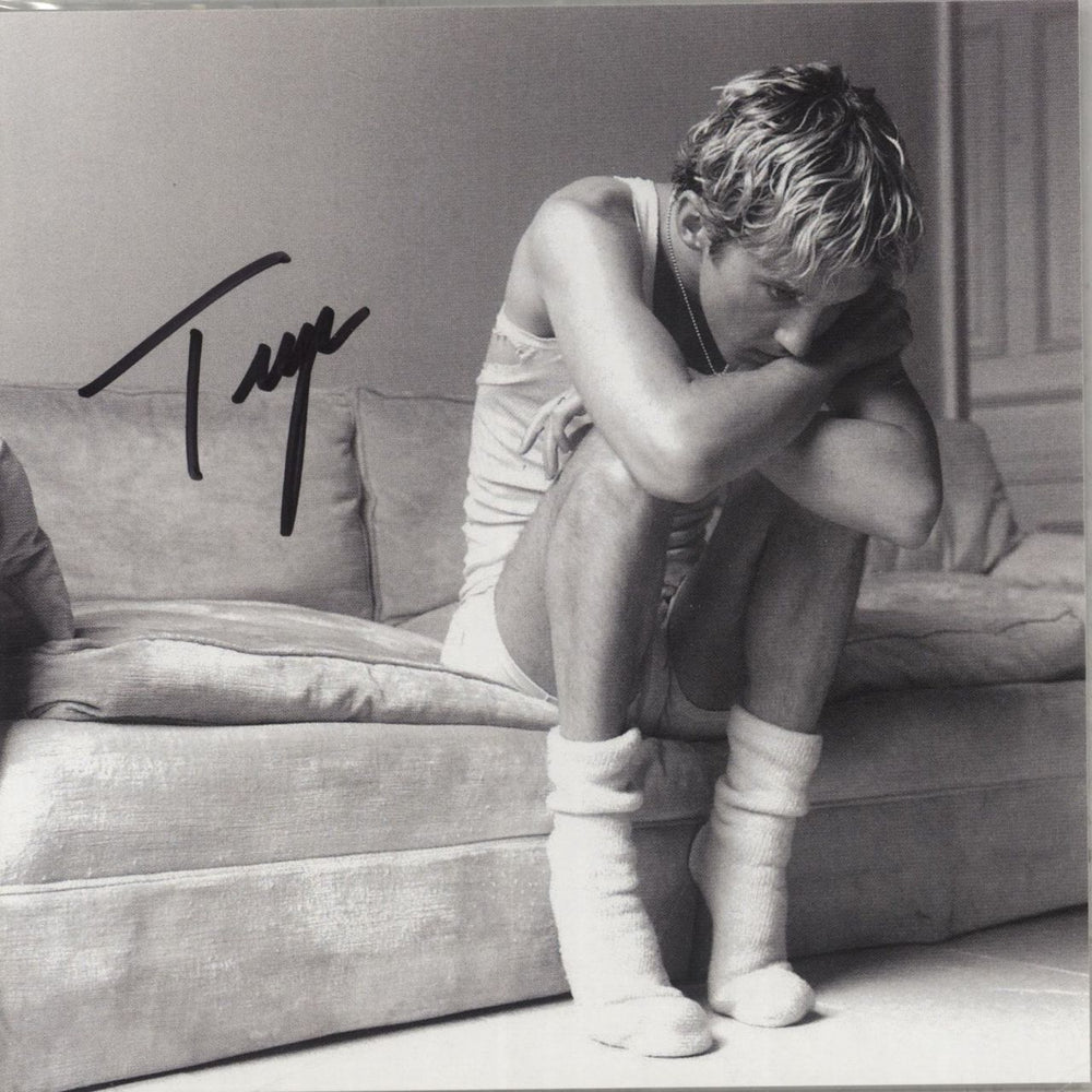 Troye Sivan Something To Give Each Other - Orange Vinyl + Autographed Postcard UK vinyl LP album (LP record)