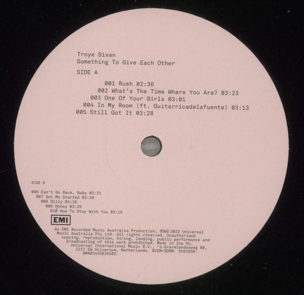 Troye Sivan Something To Give Each Other + Autographed Postcard UK vinyl LP album (LP record) 602455826503