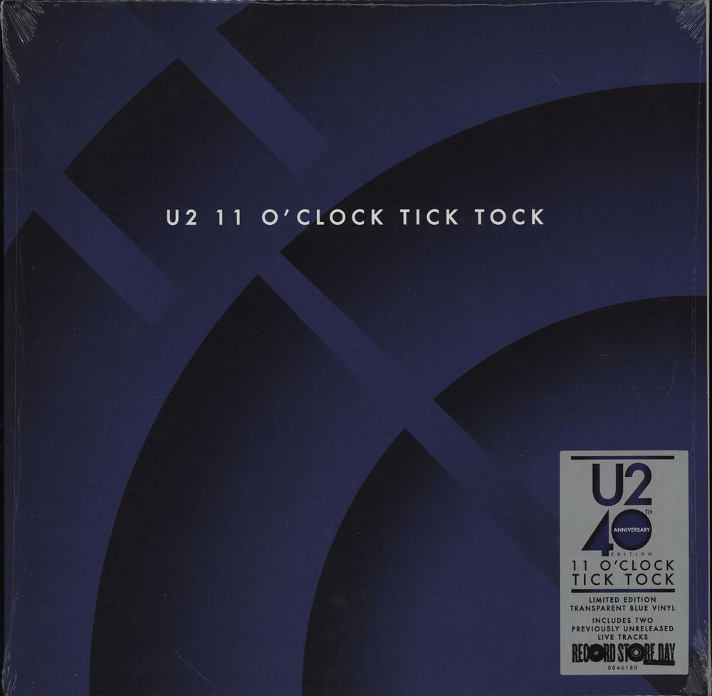 U2 11 O'Clock Tick Tock - Blue Vinyl - RSD 2020 - Sealed UK 12" vinyl single (12 inch record / Maxi-single) 0846180