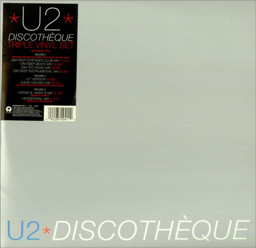 U2 Discotheque + Poster UK 12" vinyl single (12 inch record / Maxi-single) 12IST649