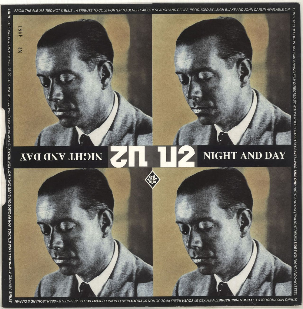 U2 Night & Day - VG UK Promo 12" vinyl single (12 inch record / Maxi-single)