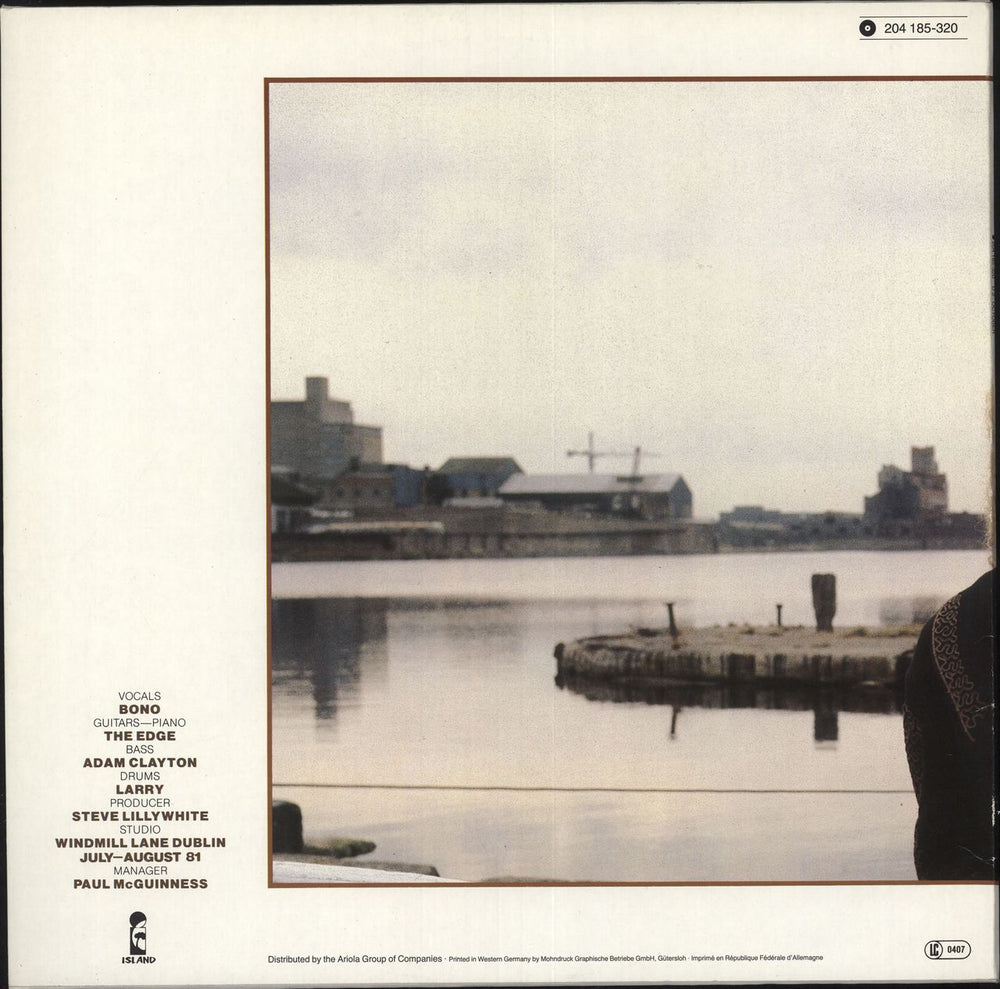 U2 October German vinyl LP album (LP record)