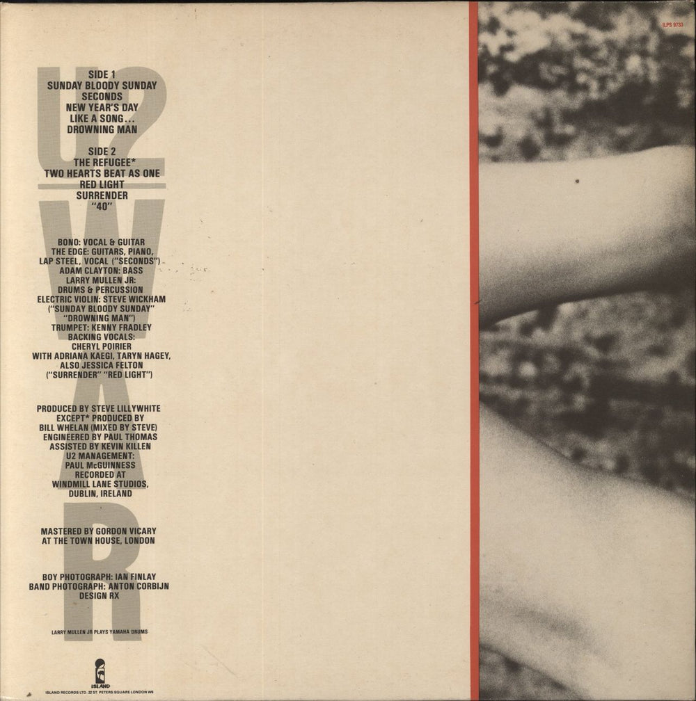 U2 War - 1st - EX UK vinyl LP album (LP record)