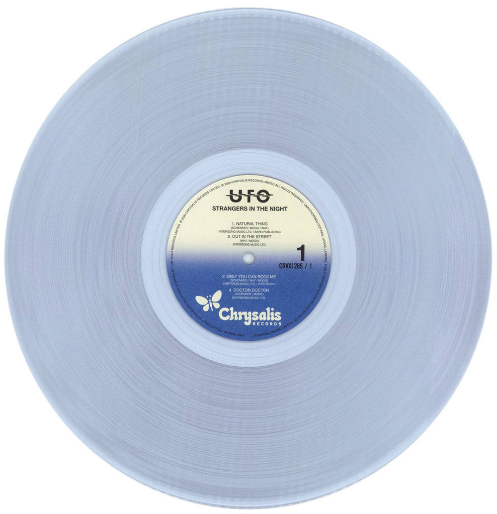 UFO Strangers In The Night - Clear Vinyl UK 2-LP vinyl record set (Double LP Album) UFO2LST873779