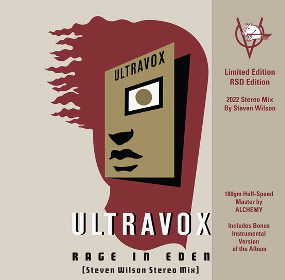 Ultravox Rage In Eden - Steven Wilson Stereo Mix + Instrumentals - Clear Vinyl - RSD Black Friday 2022 UK 2-LP vinyl record set (Double LP Album) CDLR1338