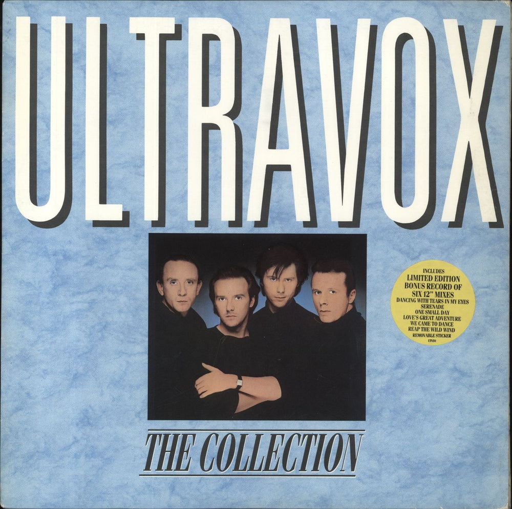 Ultravox The Collection - stickered p/s UK 2-LP vinyl record set (Double LP Album) UTVD1