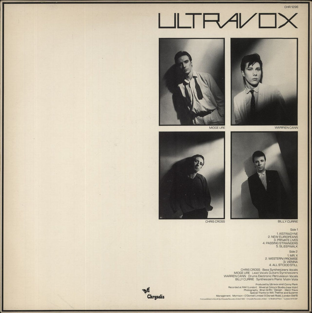 Ultravox Vienna UK vinyl LP album (LP record)