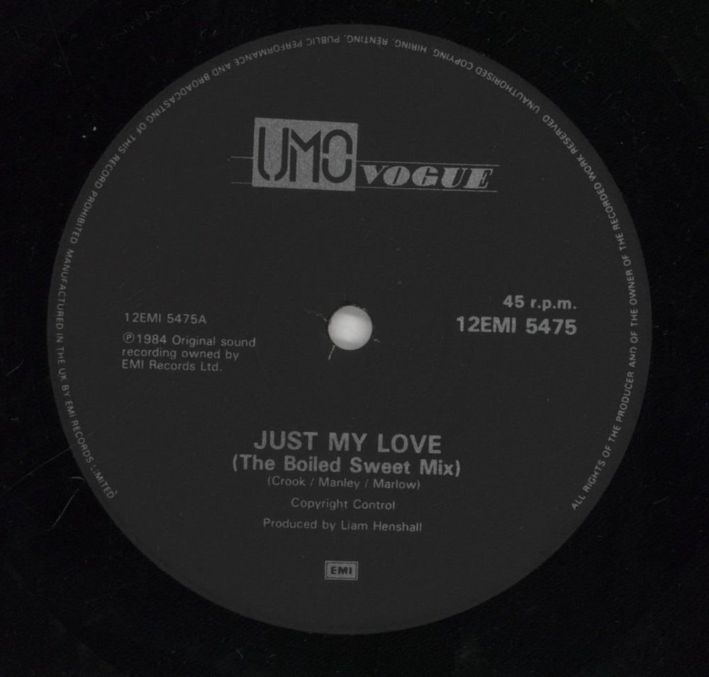 Umo Vogue Just My Love UK 12" vinyl single (12 inch record / Maxi-single) XMP12JU862355