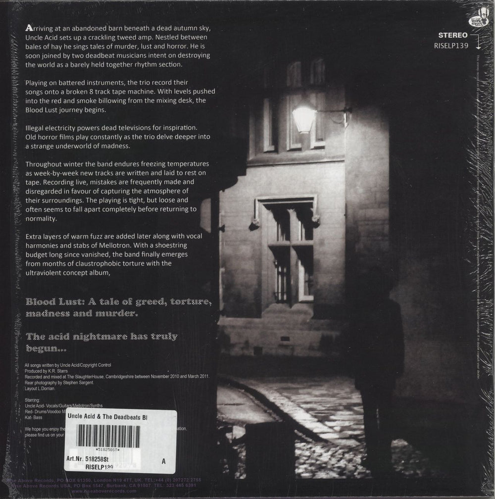 Uncle Acid & The Deadbeats Blood Lust - Clear With Purple, Black & White Splatter Vinyl UK vinyl LP album (LP record)