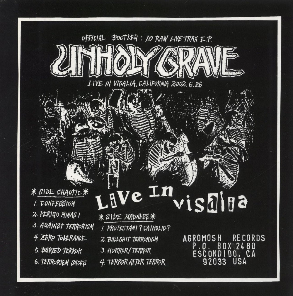 Unholy Grave Chaotic Raw Madness EP US 7" vinyl single (7 inch record / 45)