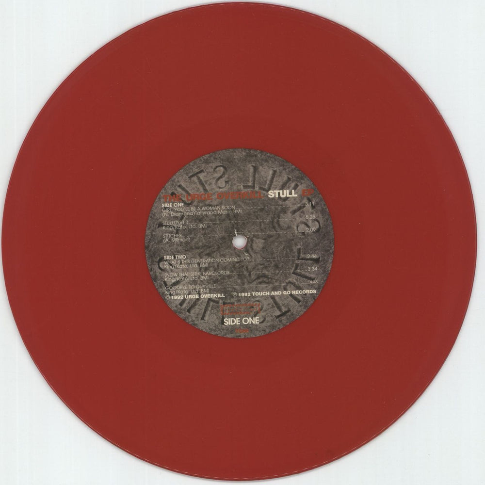 Urge Overkill Stull EP - Red Vinyl US 10" vinyl single (10 inch record) UOV10ST873012