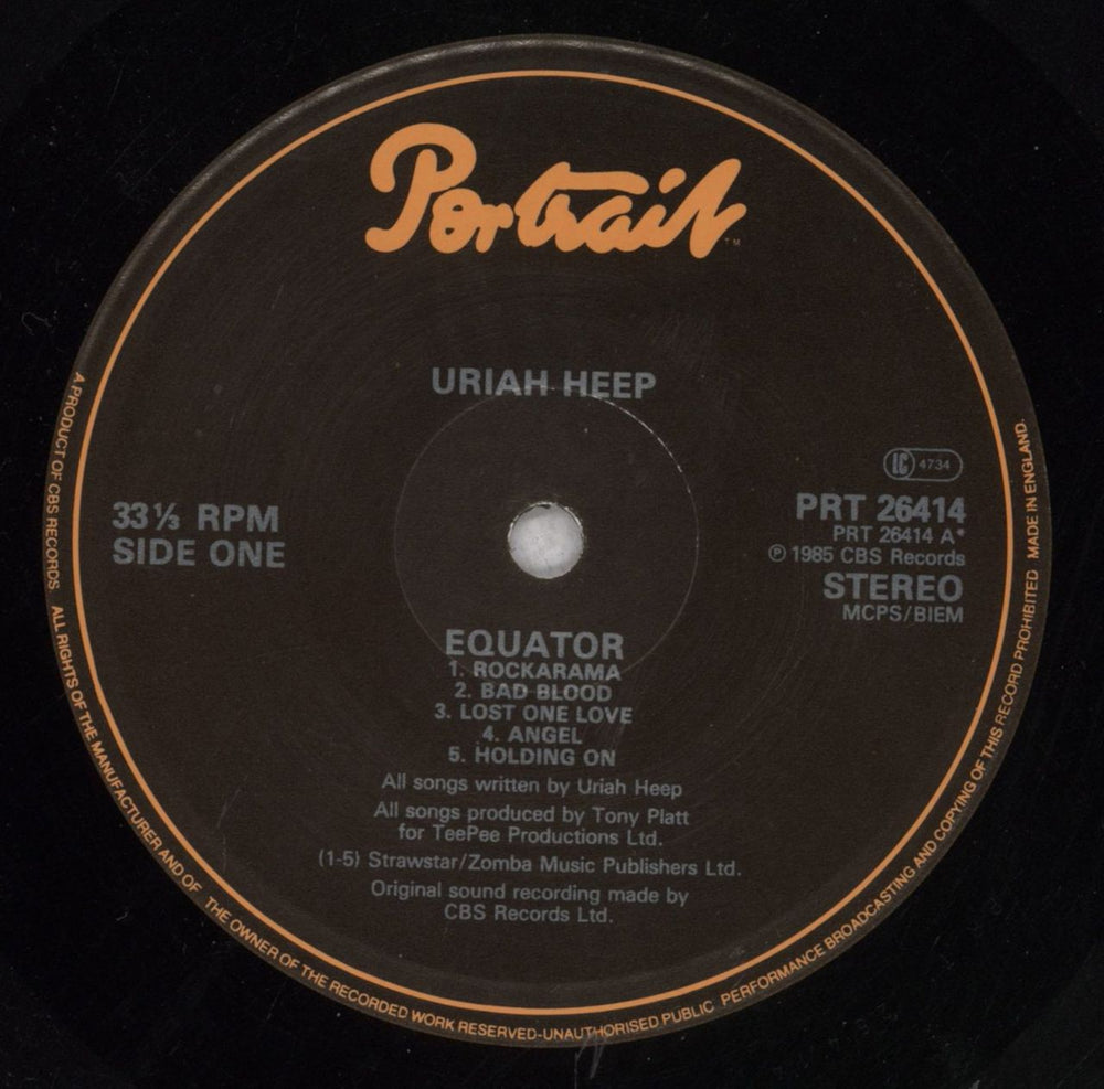 Uriah Heep Equator - Gold promo stamped UK vinyl LP album (LP record) URILPEQ847627