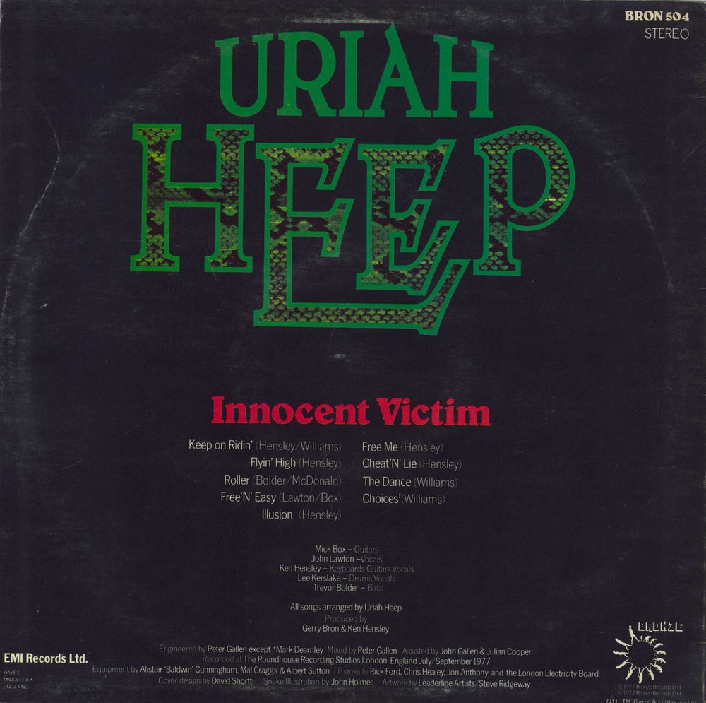 Uriah Heep Innocent Victim - EX UK vinyl LP album (LP record)