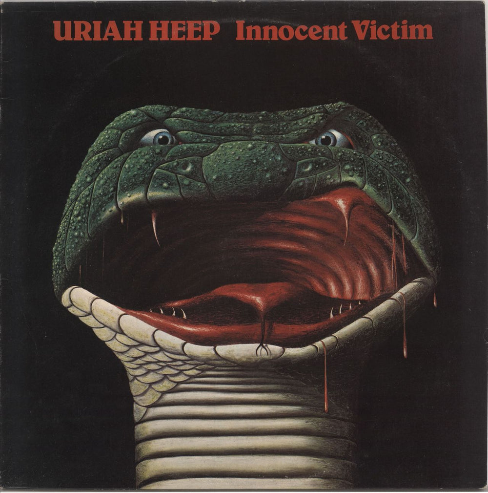 Uriah Heep Innocent Victim + Lyric Insert - EX UK vinyl LP album (LP record) BRON504