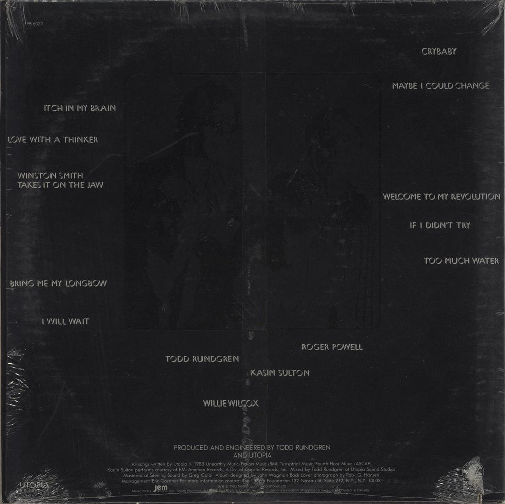 Utopia (US) Oblivion - Hype Stickered Shrink US vinyl LP album (LP record)