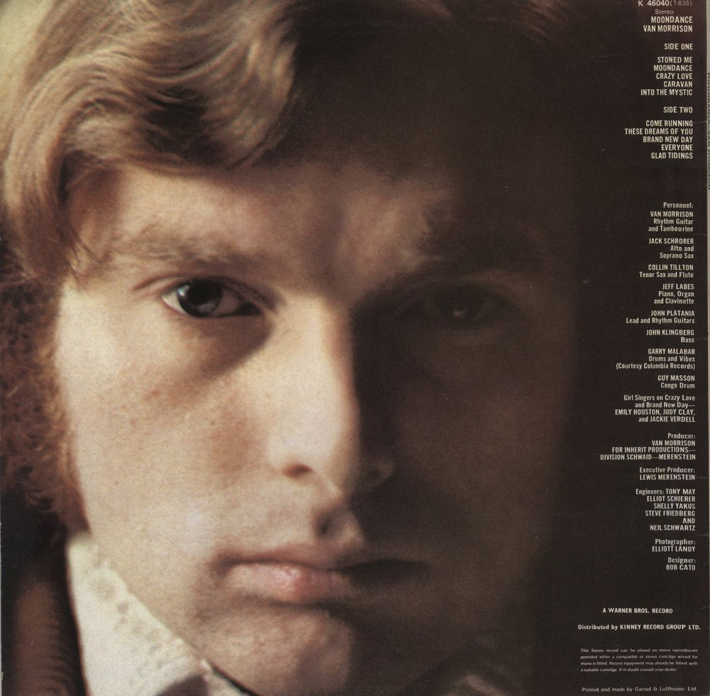 Van Morrison Moondance - Green Label UK vinyl LP album (LP record)
