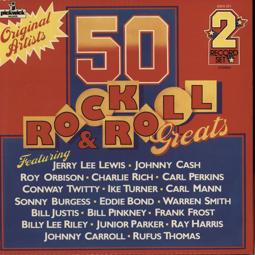 Various-50s/Rock & Roll/Rockabilly 50 Rock & roll Greats UK 2-LP vinyl record set (Double LP Album)