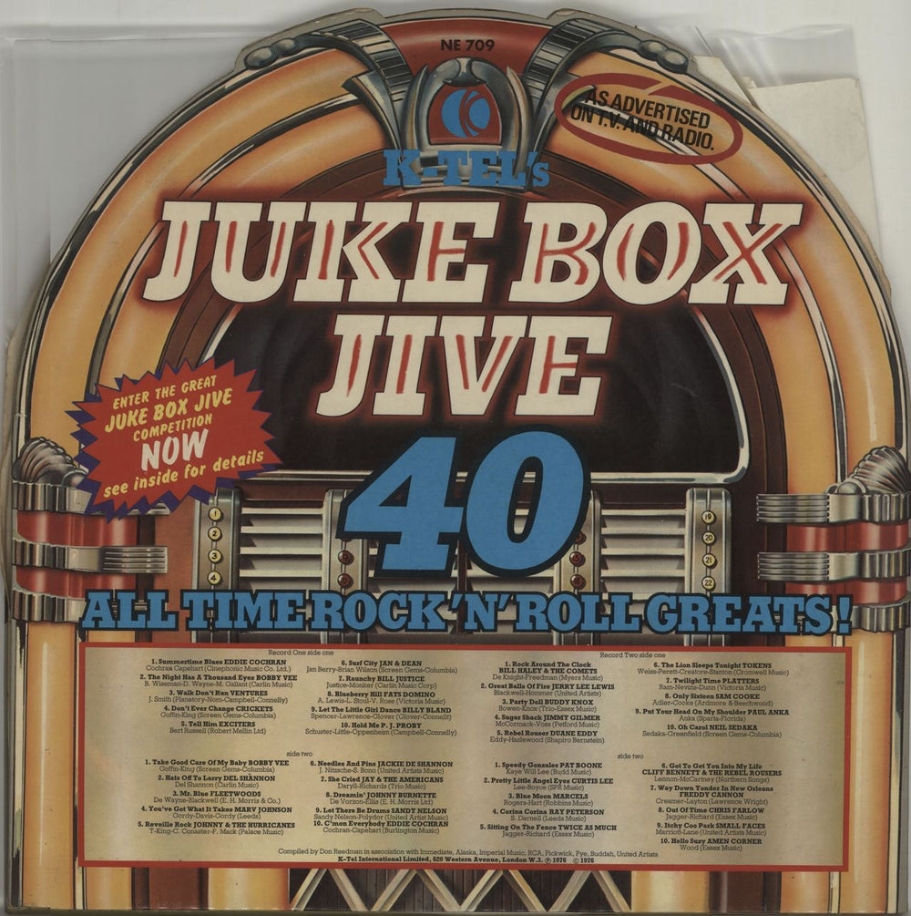 Various-50s/Rock & Roll/Rockabilly Juke Box Jive - 40 All Time Rock 'N' Roll Greats! UK 2-LP vinyl record set (Double LP Album) 50V2LJU656132