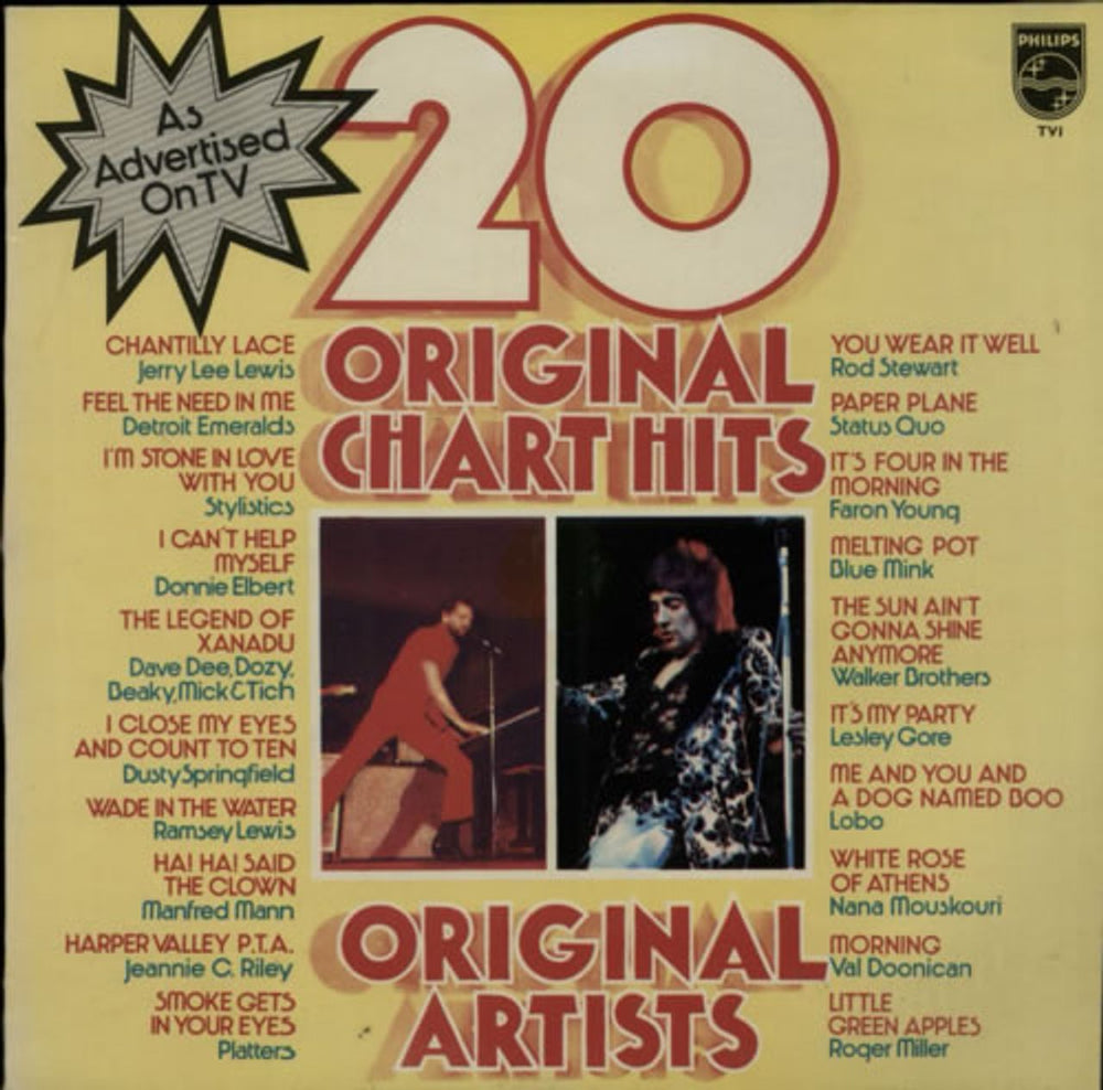 Various-60s & 70s 20 Original Chart Hits UK vinyl LP album (LP record) TV1