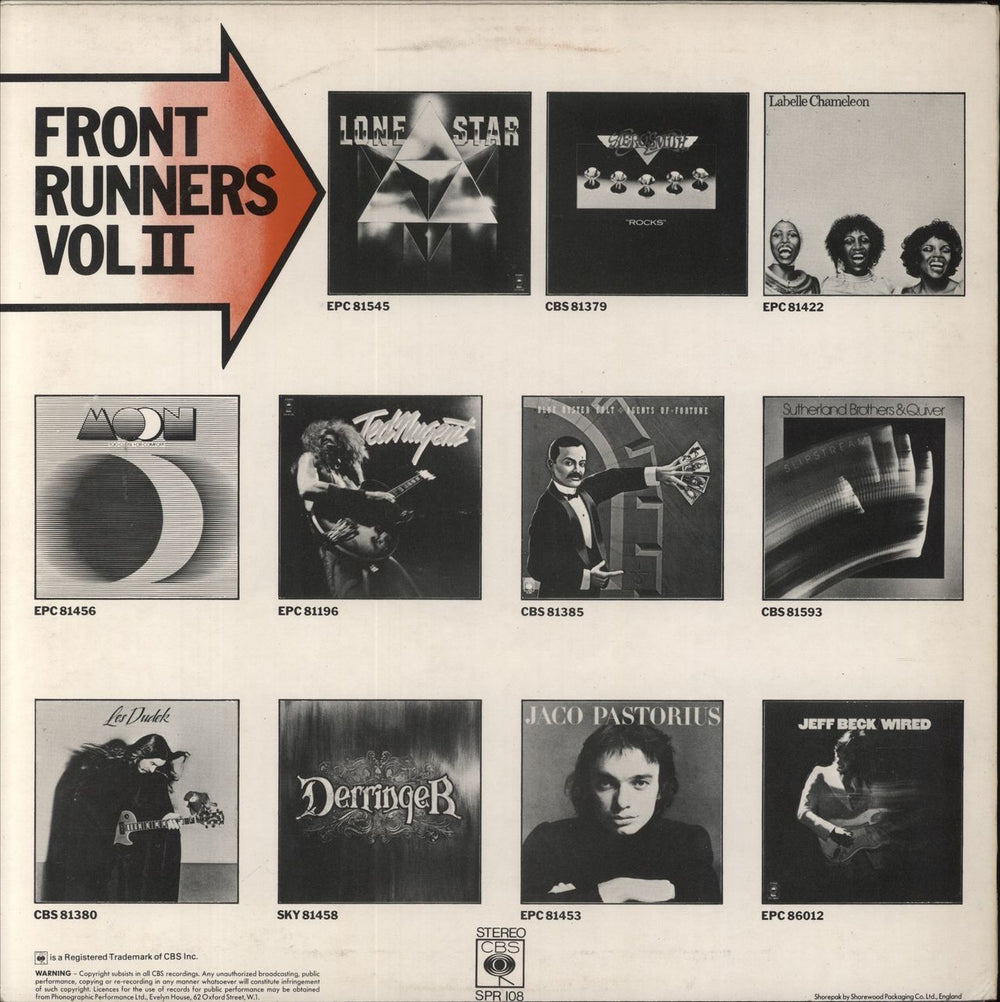 Various-60s & 70s Front Runners Vol II UK vinyl LP album (LP record)