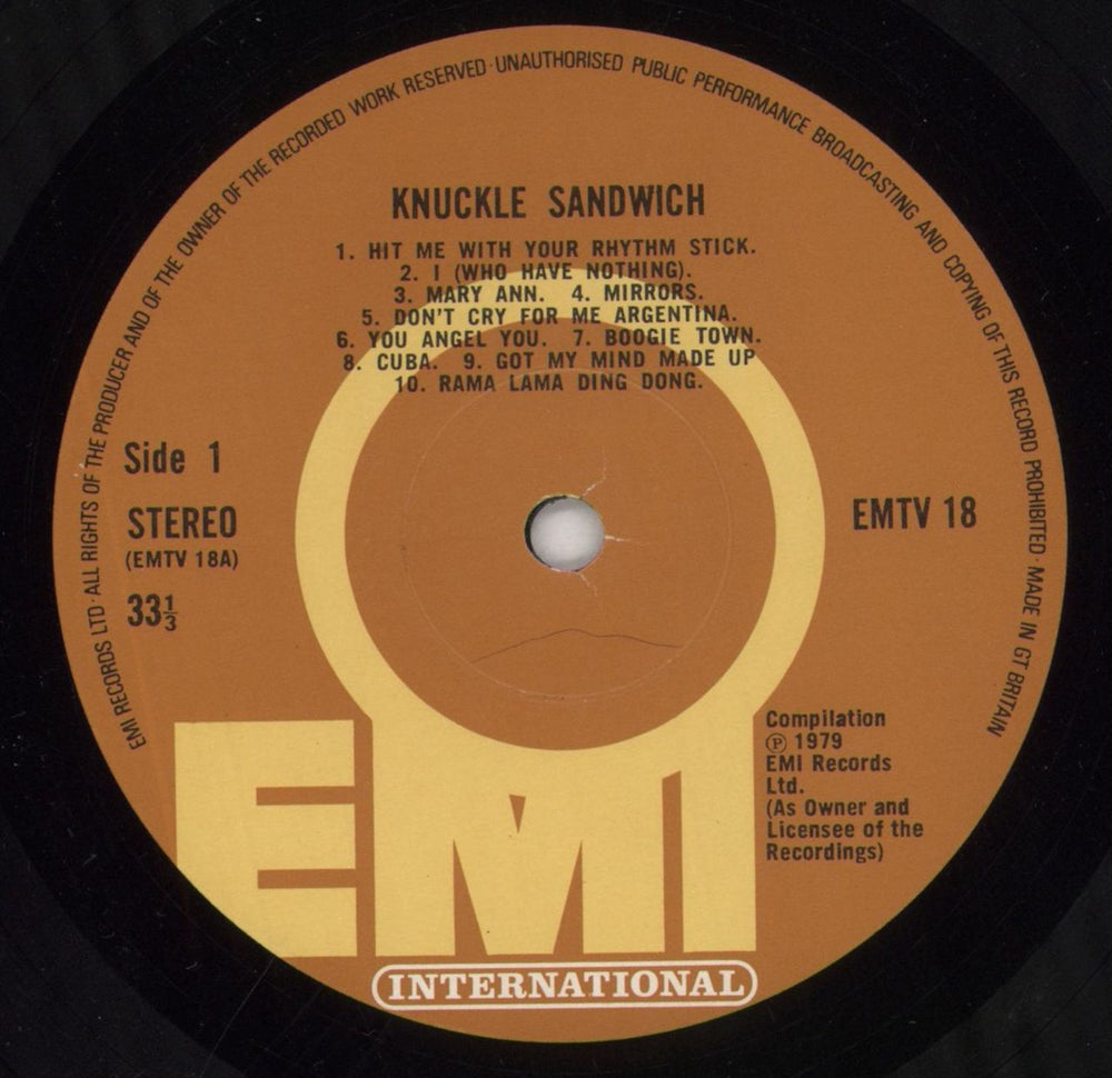 Various-60s & 70s Knuckle Sandwich - Shrink UK vinyl LP album (LP record) SVALPKN854088
