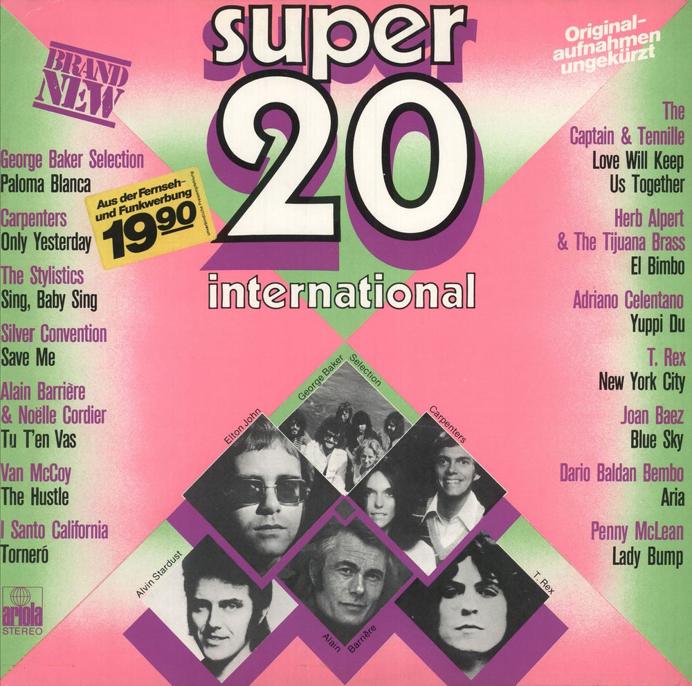 Various-60s & 70s Super 20 International German vinyl LP album (LP record) 89400GT