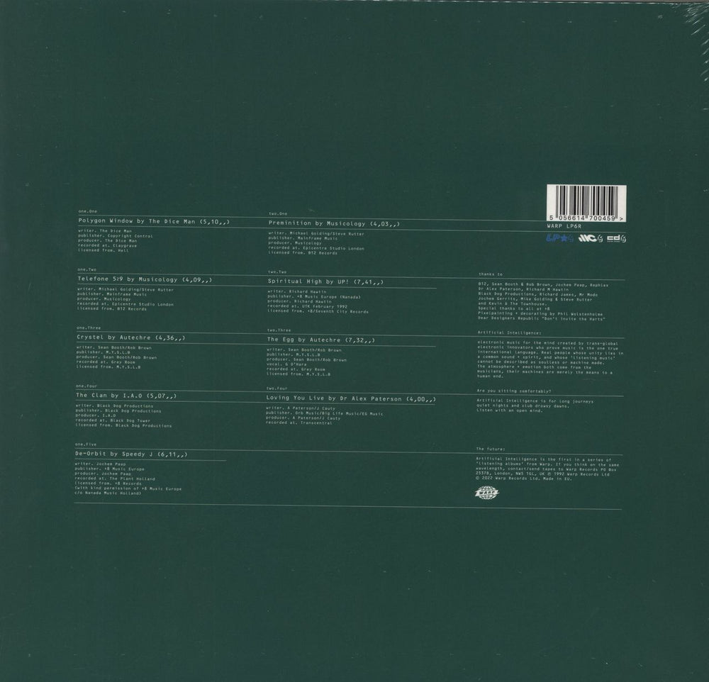 Various-Ambient & Electronica Artificial Intelligence - Sealed UK vinyl LP album (LP record) 5056614700459
