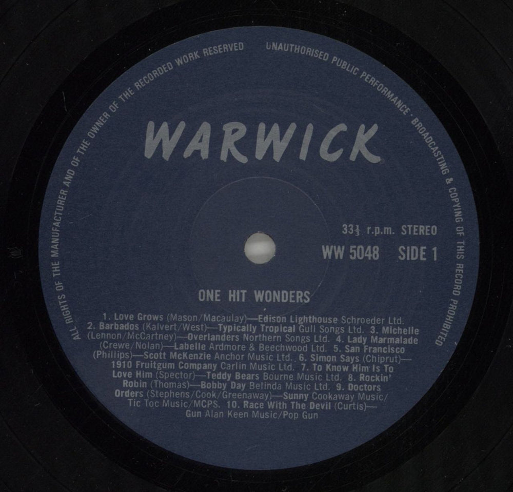 Various Artists One Hit Wonders UK vinyl LP album (LP record) VARLPON877815