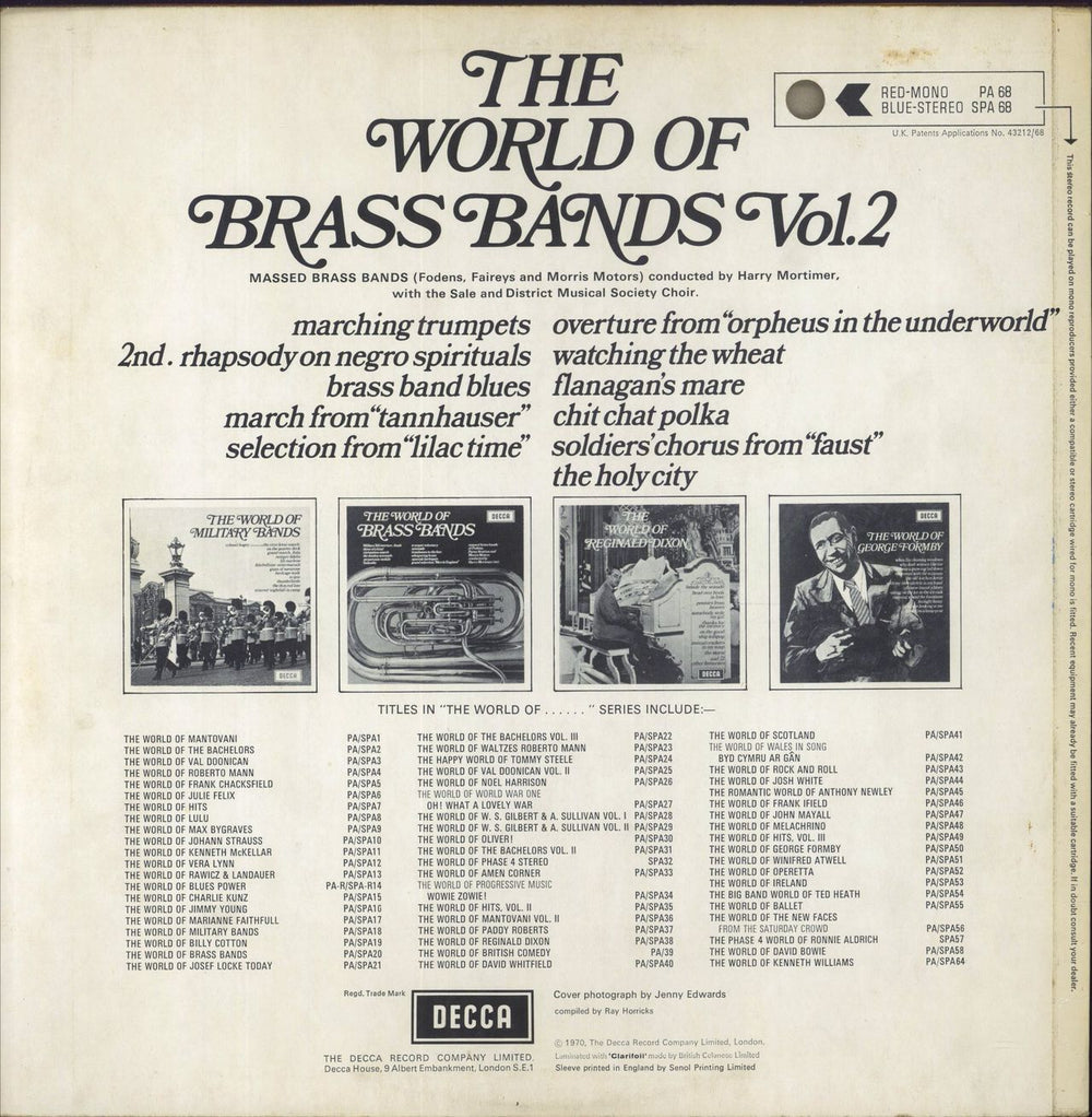 Various-Brass Bands The World Of Brass Bands Vol. 2 UK vinyl LP album (LP record)