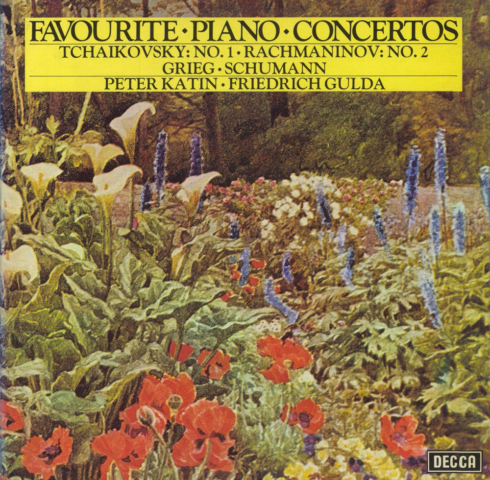 Various-Classical & Orchestral Favourite Piano Concertos UK 2-LP vinyl record set (Double LP Album) DPA503/4