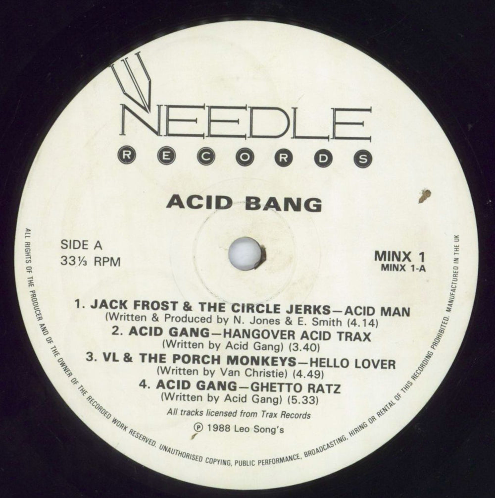 Various-Dance Acid Bang UK vinyl LP album (LP record) D.VLPAC831861