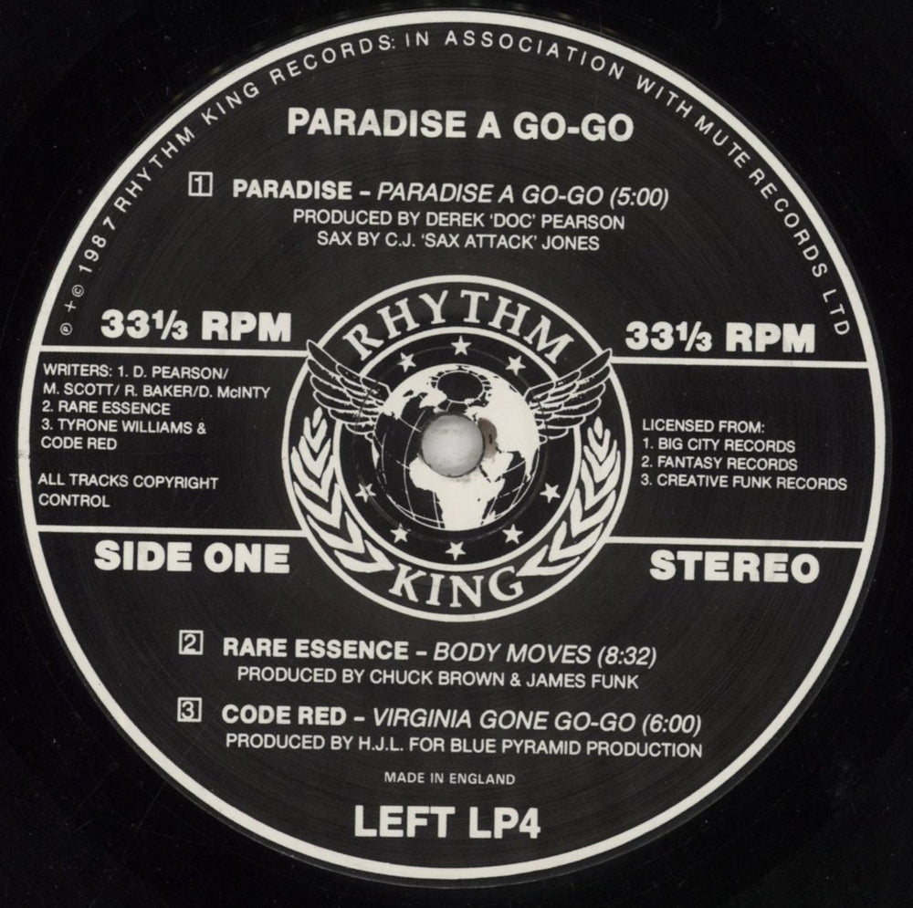 Various-Dance Paradise A Go-Go - Washington D.C. Go Go Compilation UK vinyl LP album (LP record) D.VLPPA855293