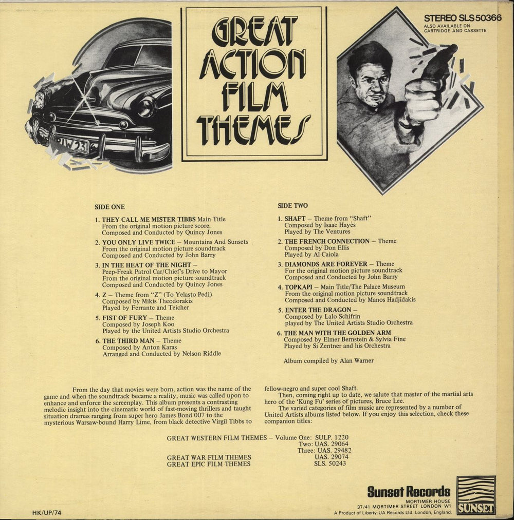 Various-Film, Radio, Theatre & TV Great Action Film Themes UK vinyl LP album (LP record)