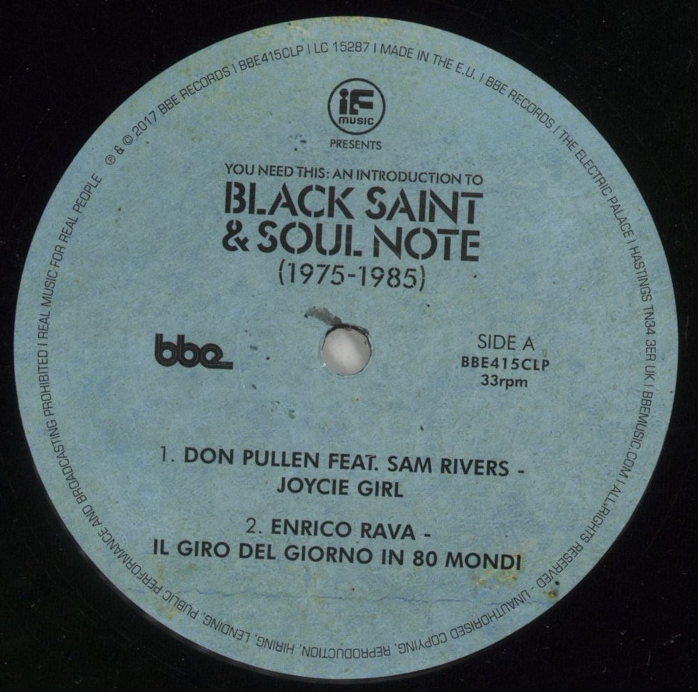 Various-Jazz If Music Presents You Need This: An Introduction To Black Saint & Soul Note (1975-1985) UK 3-LP vinyl record set (Triple LP Album) V-J3LIF868342