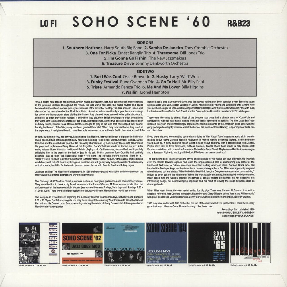 Various-Jazz Soho Scene '60 Jazz Goes Mod UK vinyl LP album (LP record)